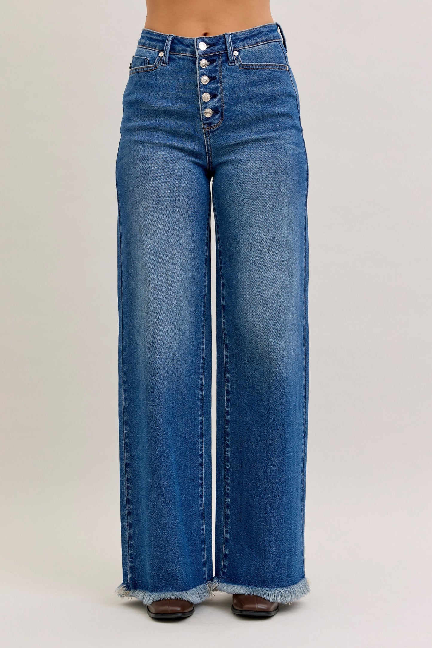 Judy Blue Buttonfly Wide Leg Denim