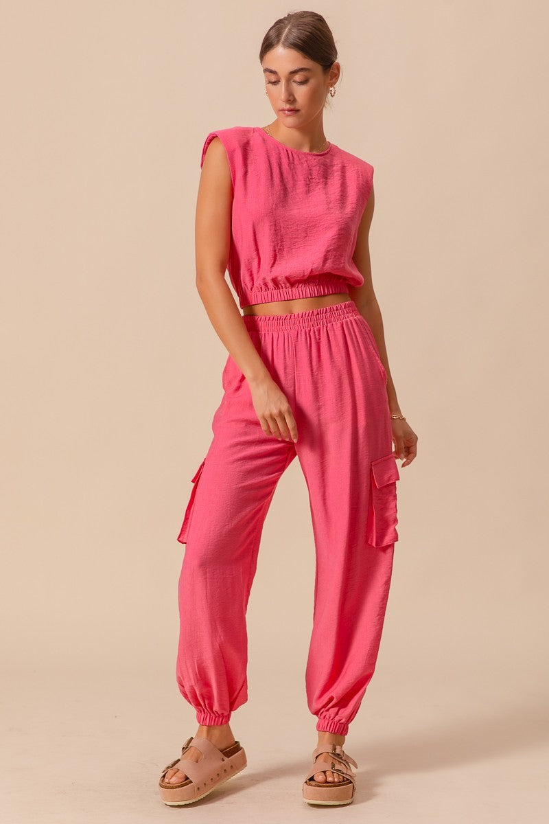 Cargo Jogger Linen Set