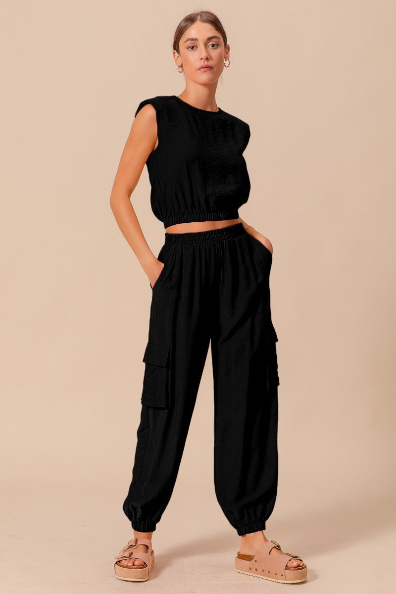 Cargo Jogger Linen Set