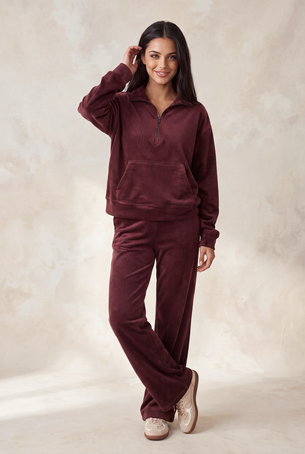 Half Zip Pullover Set