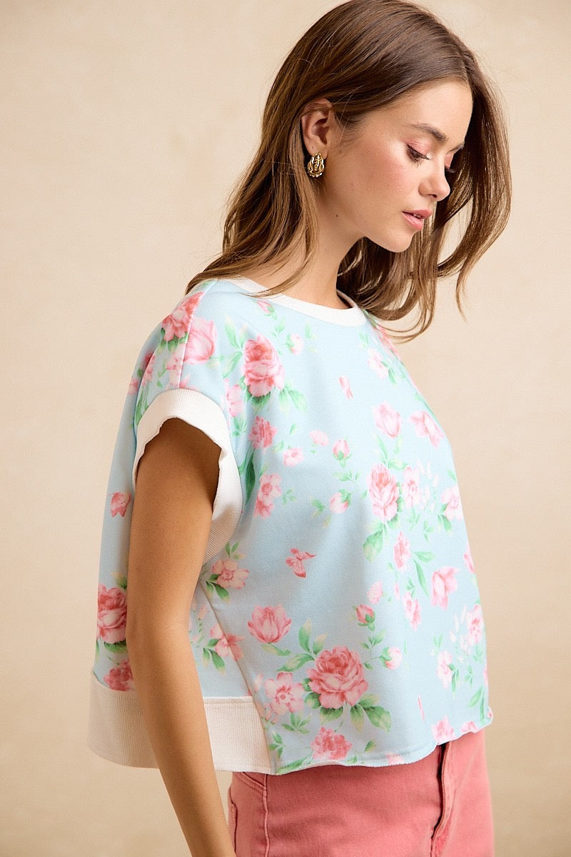 Floral Open Back Top