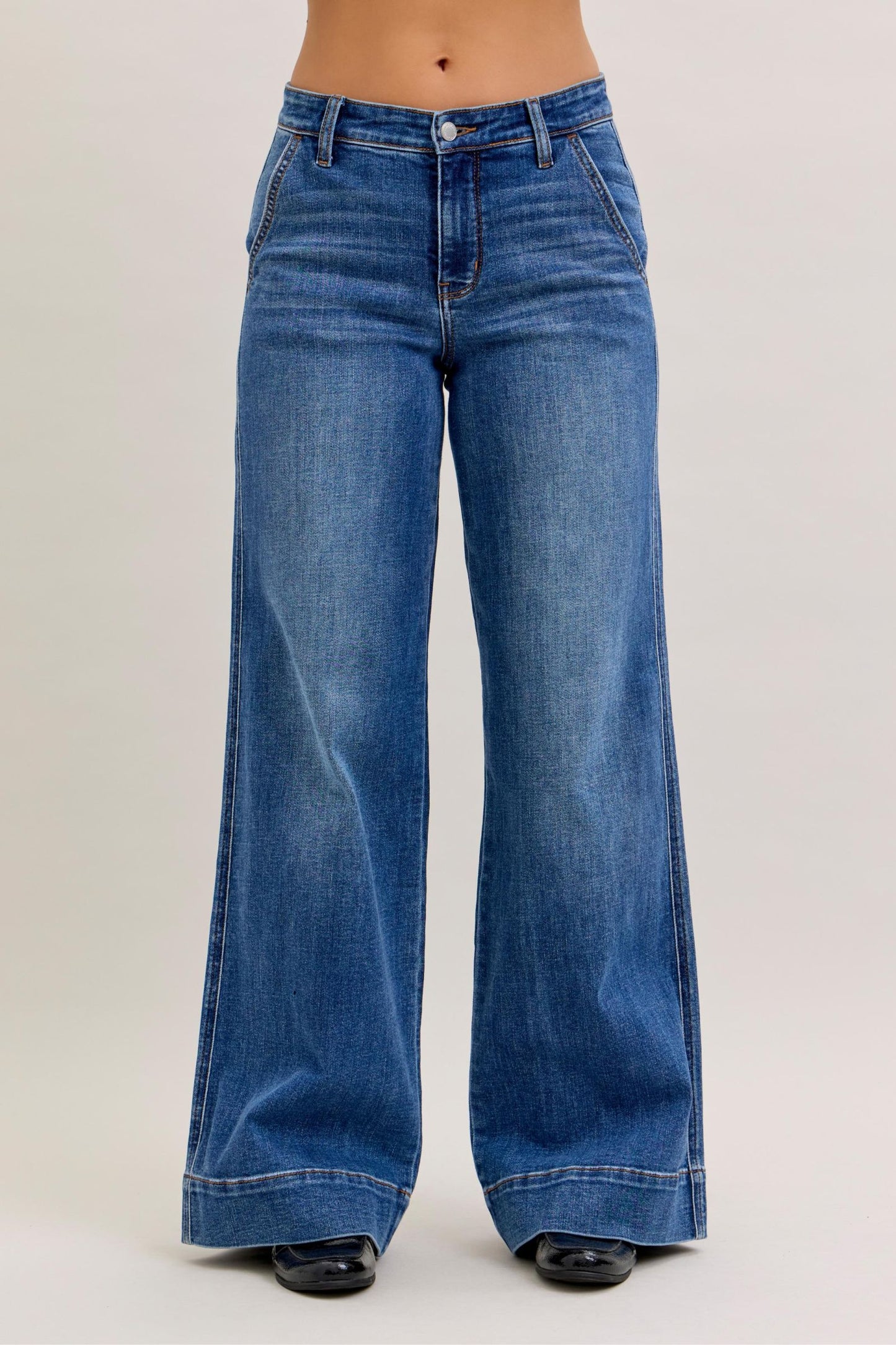 Judy Blue Retro Dark Wide Leg