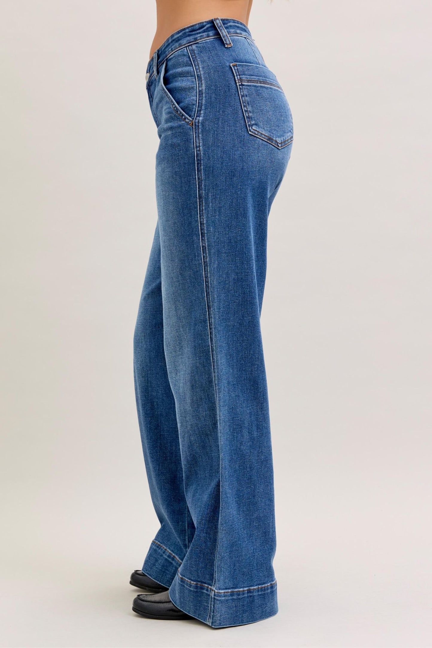 Judy Blue Retro Dark Wide Leg