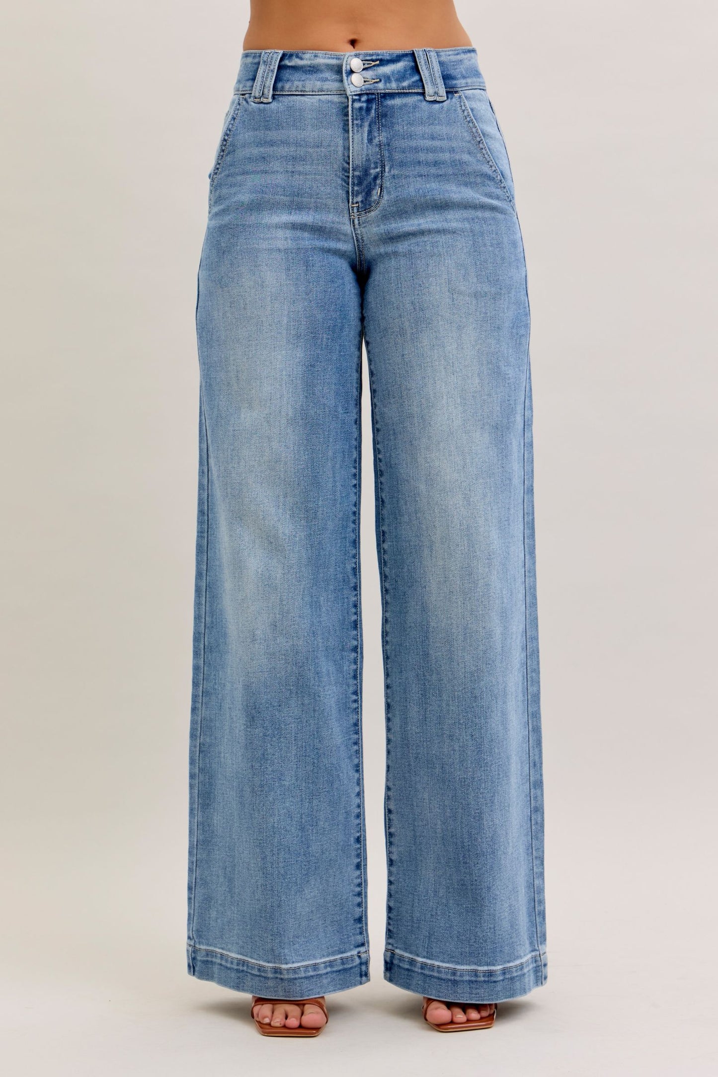 Judy Blue Double Button Wide Leg