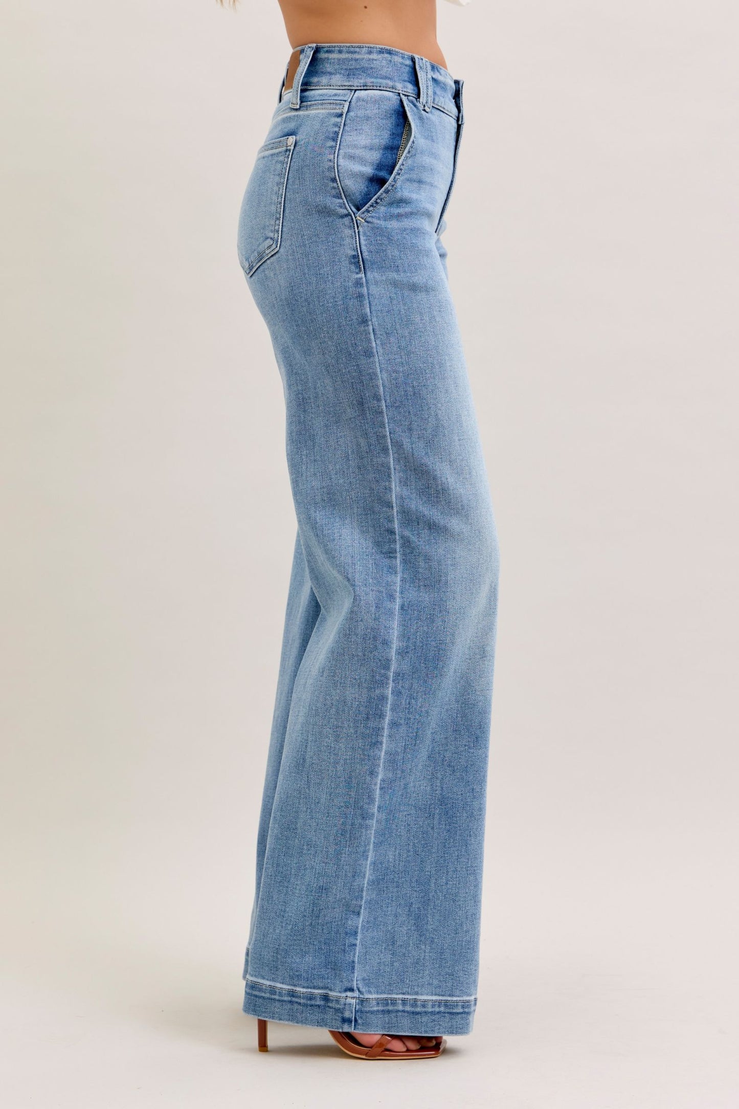 Judy Blue Double Button Wide Leg