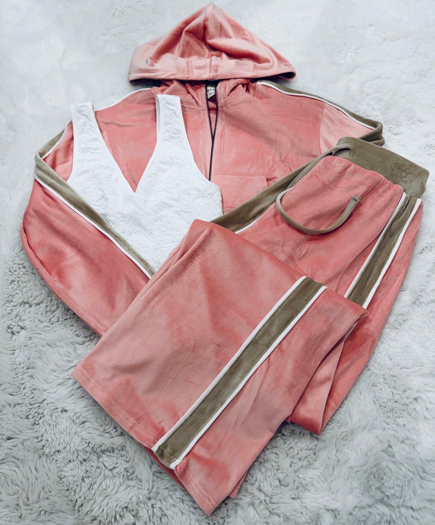 Velour Tracksuit Set