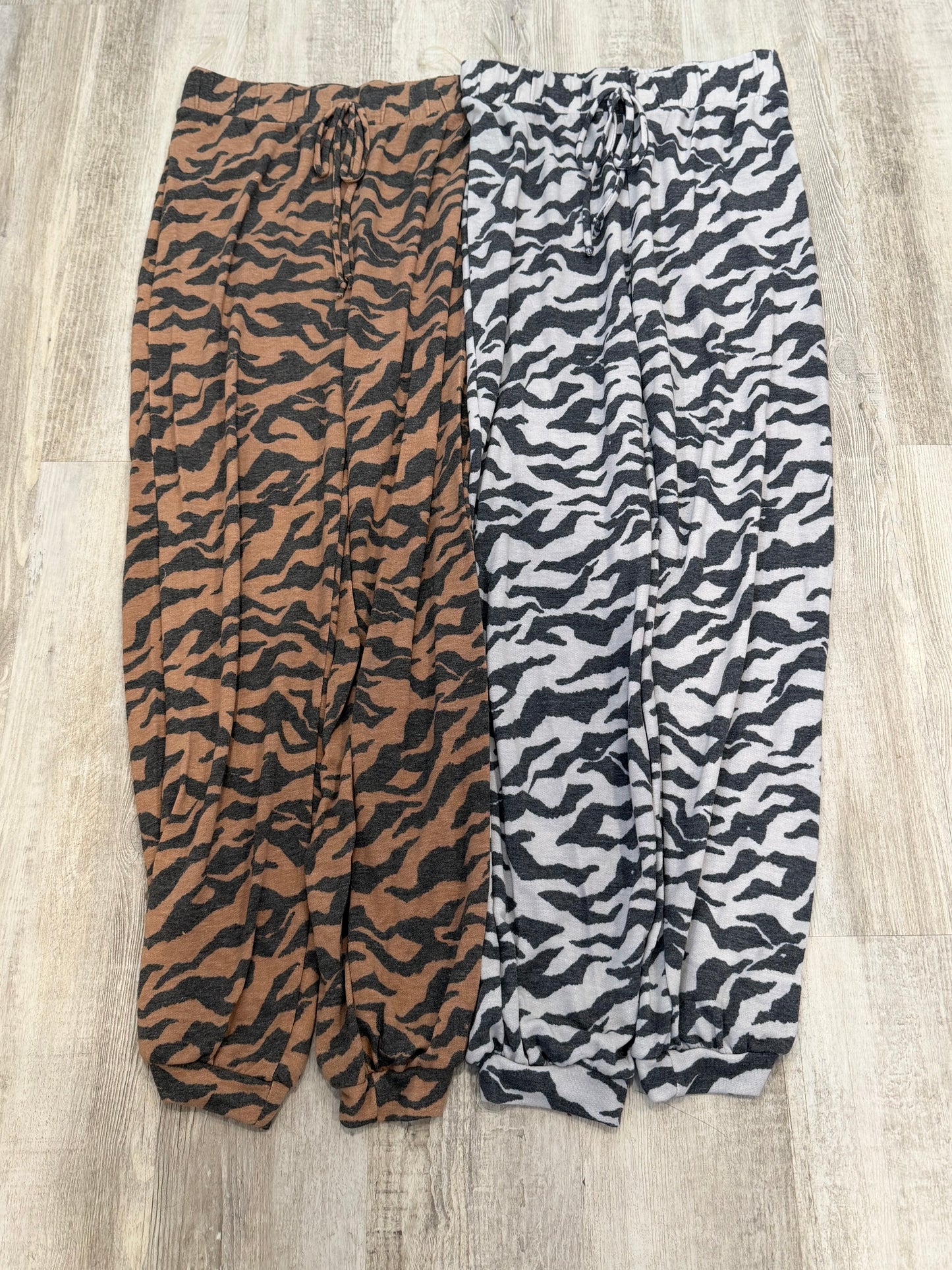 French Terry Zebra Jogger Pants