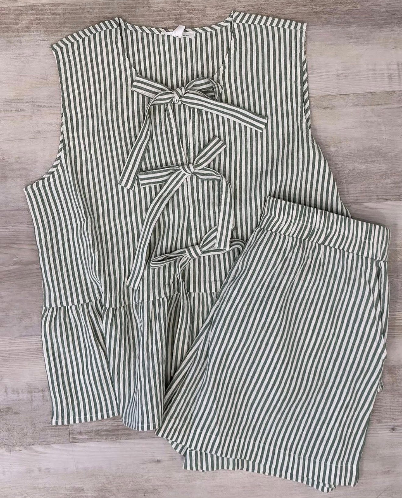 Bow Tie Blouse Set