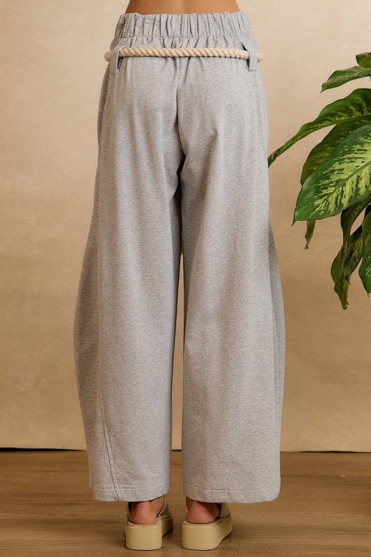 Rope Tie Barrel Sweatpants