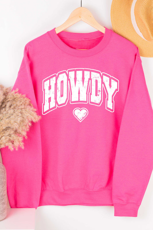 Hot Pink Howdy Sweatshirt