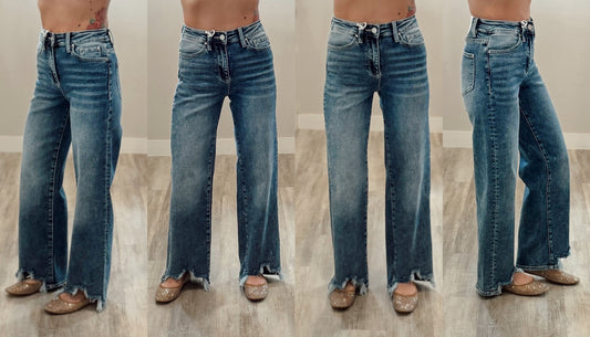 Petra Slim Wide Leg Denim