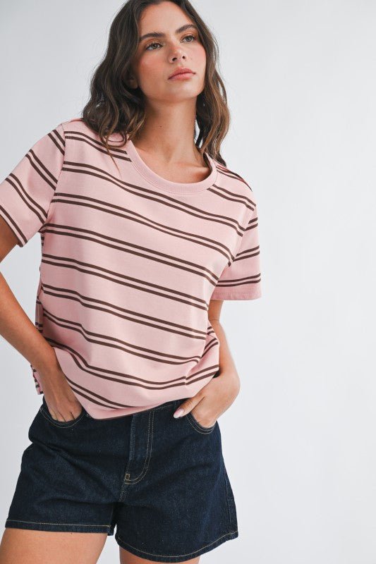 Striped Crewneck Tees