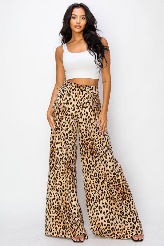 The Leopard Wide Leg Pants