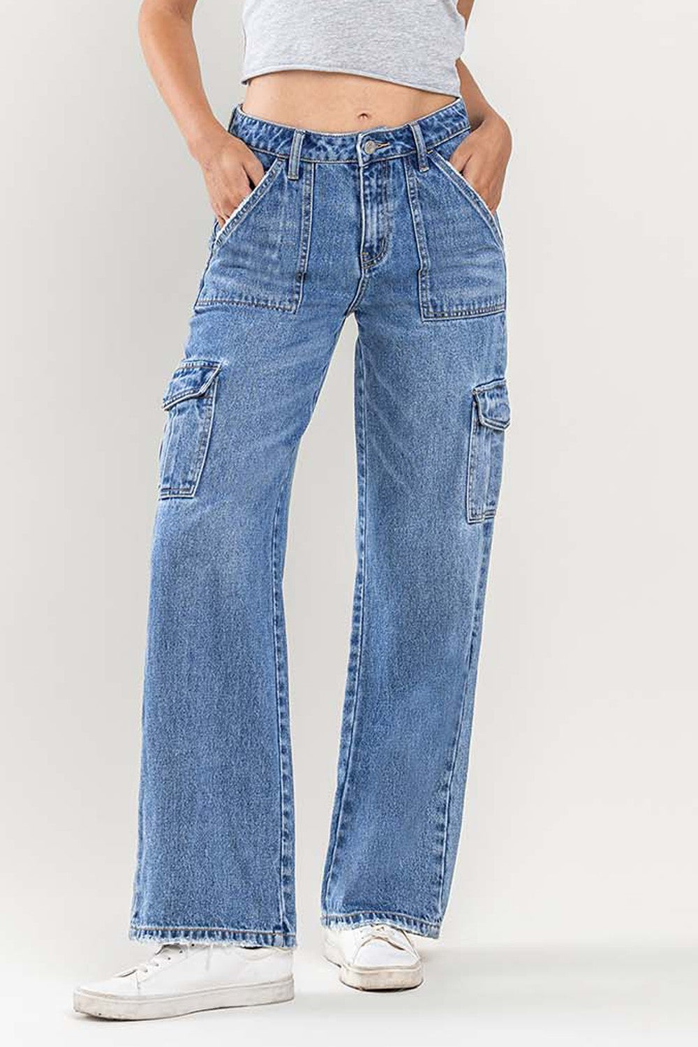 Vervet Cargo Wide Leg Denim