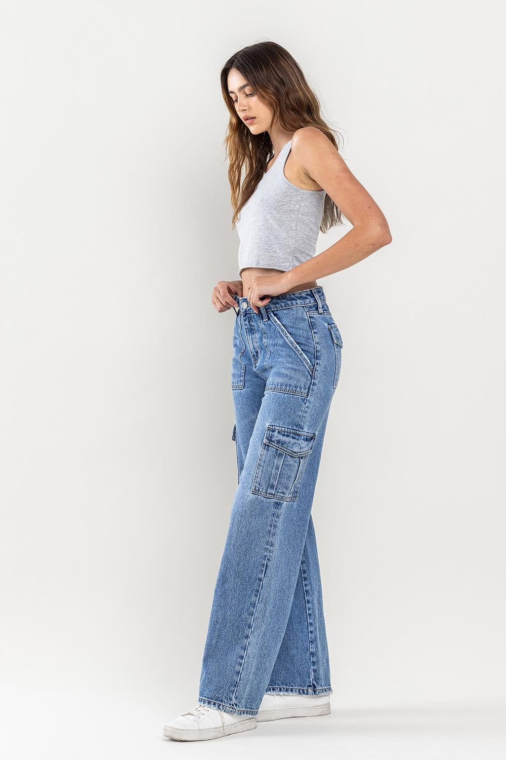 Vervet Cargo Wide Leg Denim