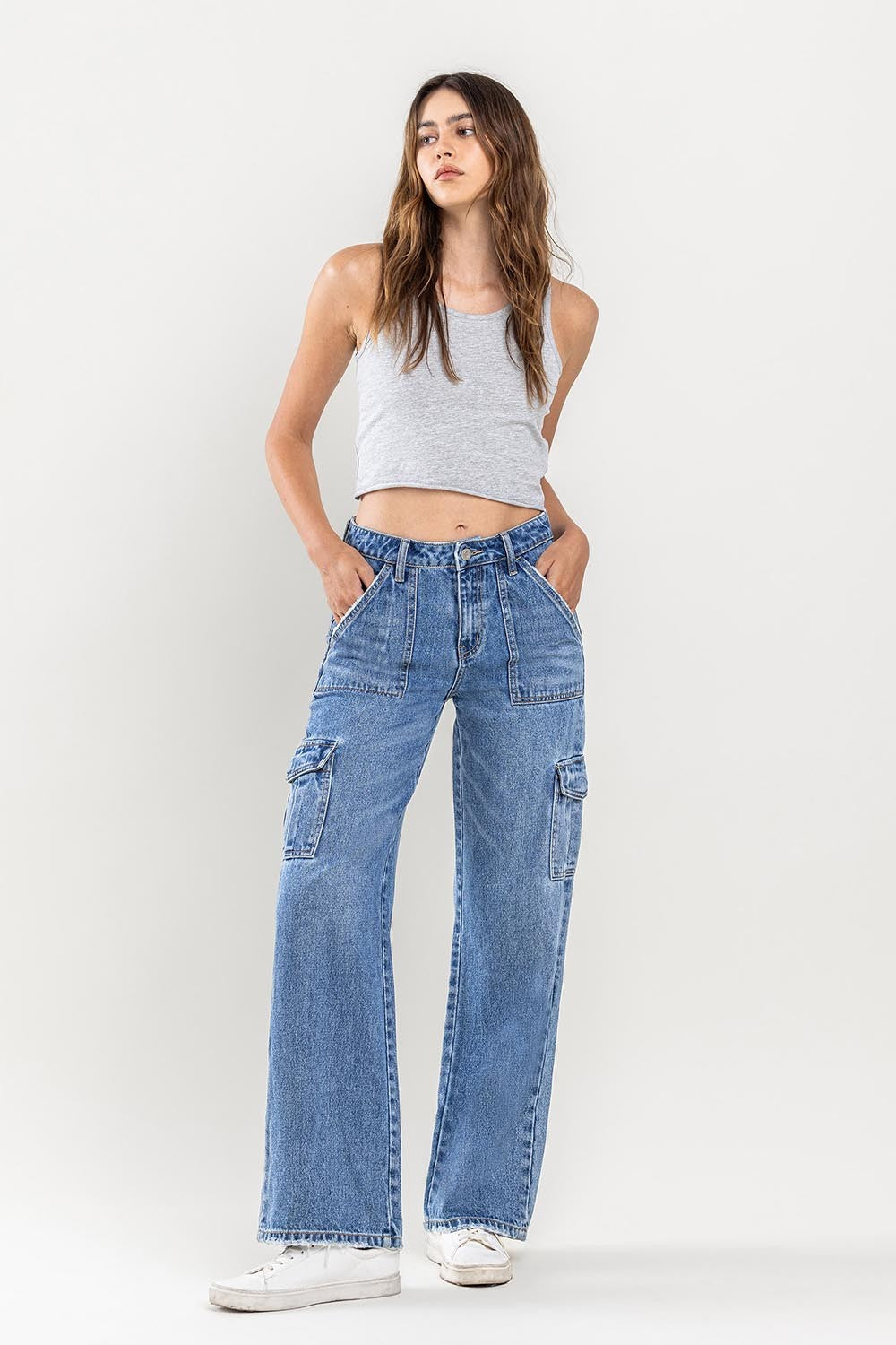 Vervet Cargo Wide Leg Denim