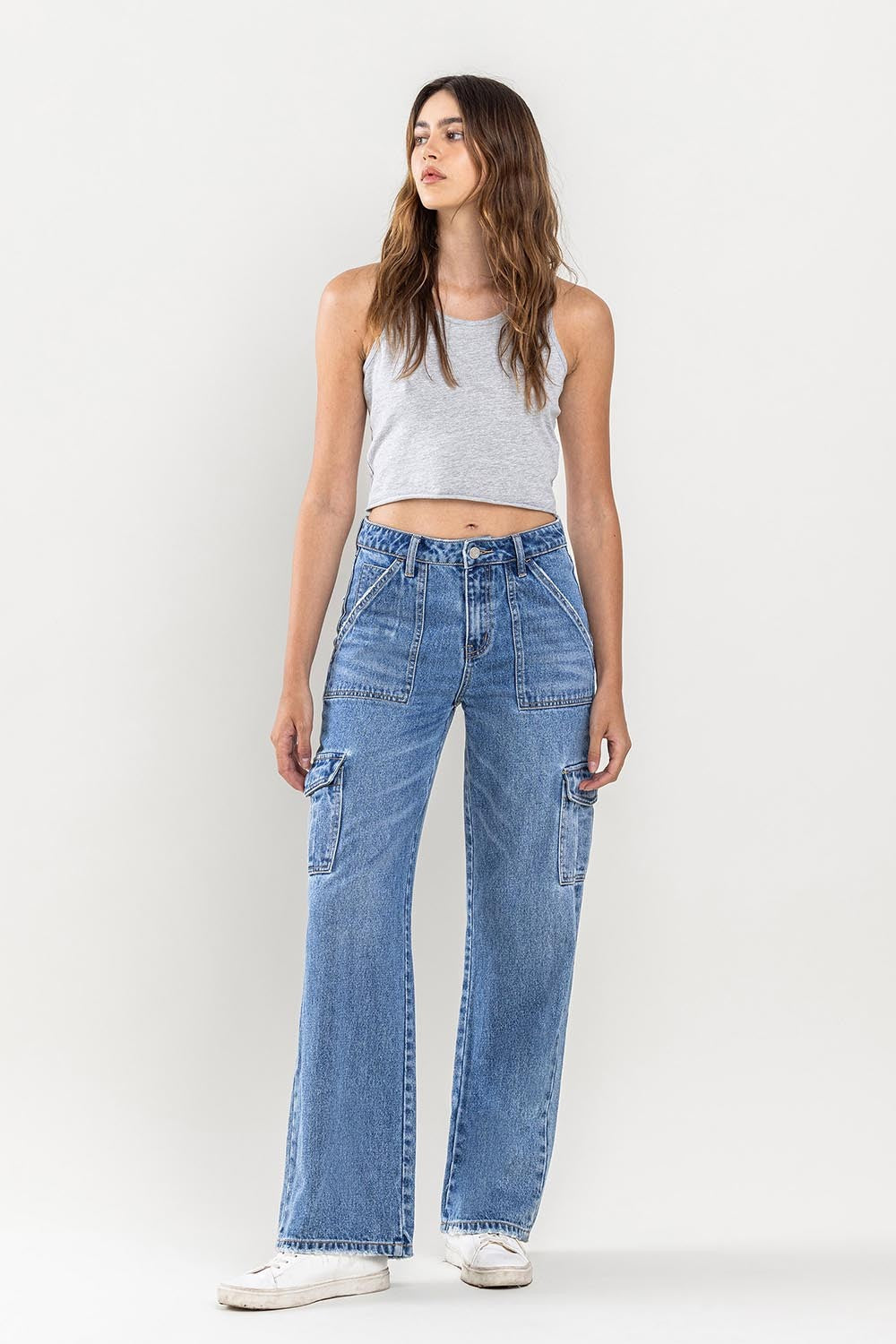 Vervet Cargo Wide Leg Denim