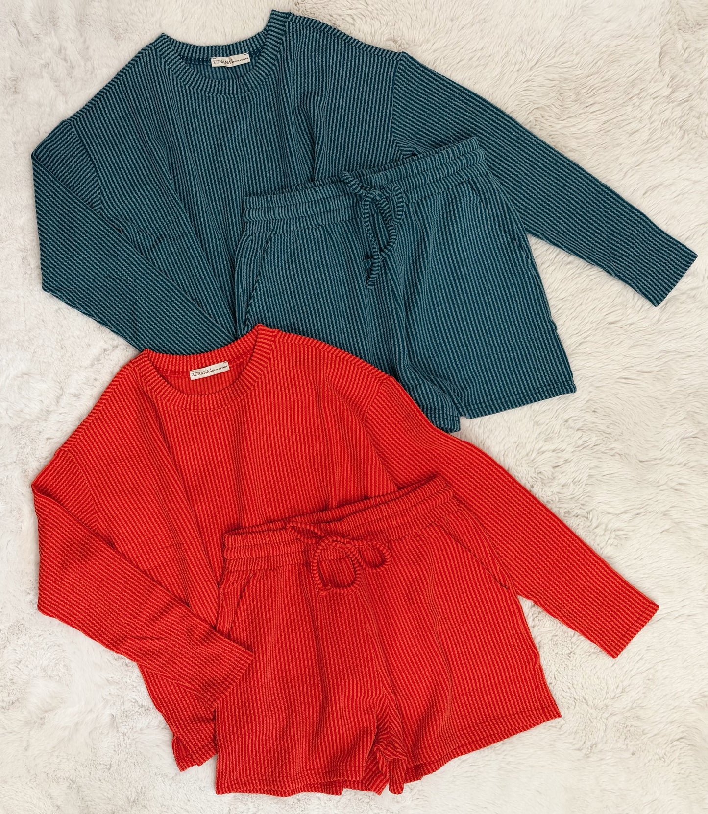 Ribbed Long Sleeve Sets