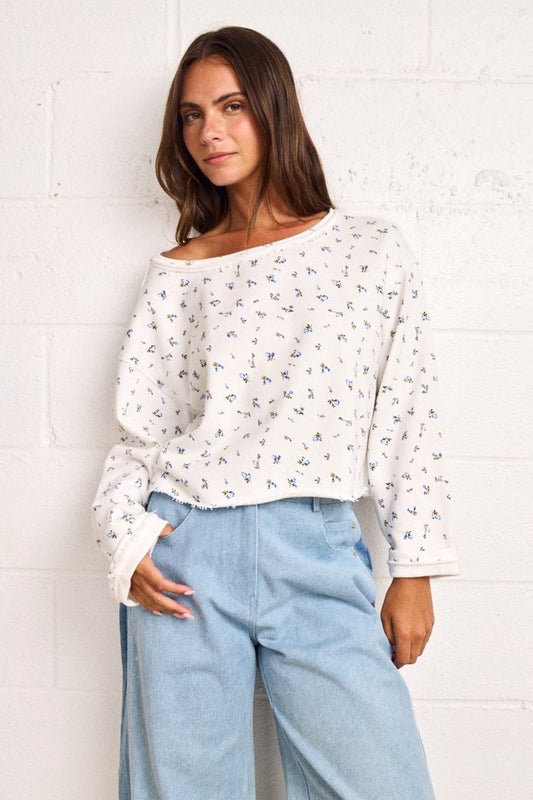 Slouchy Off Shoulder Sweatshirt