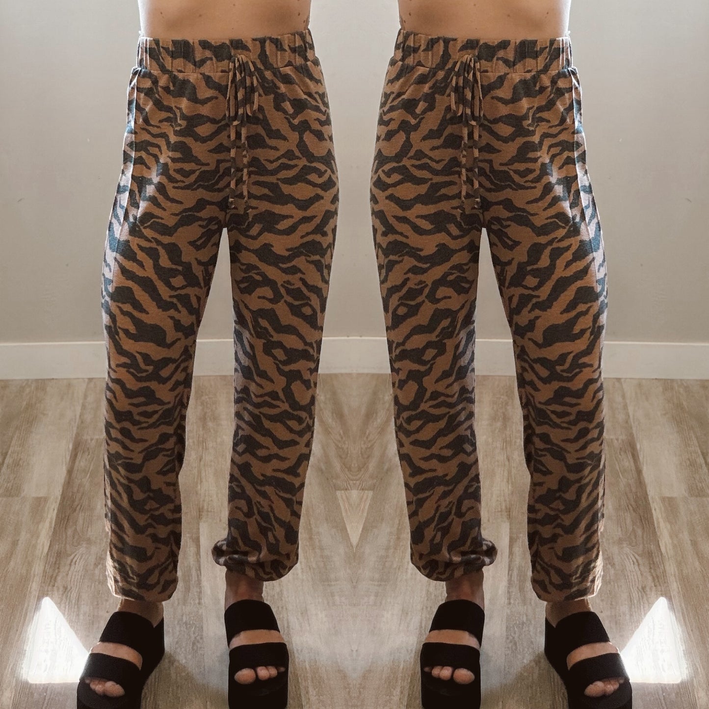 French Terry Zebra Jogger Pants