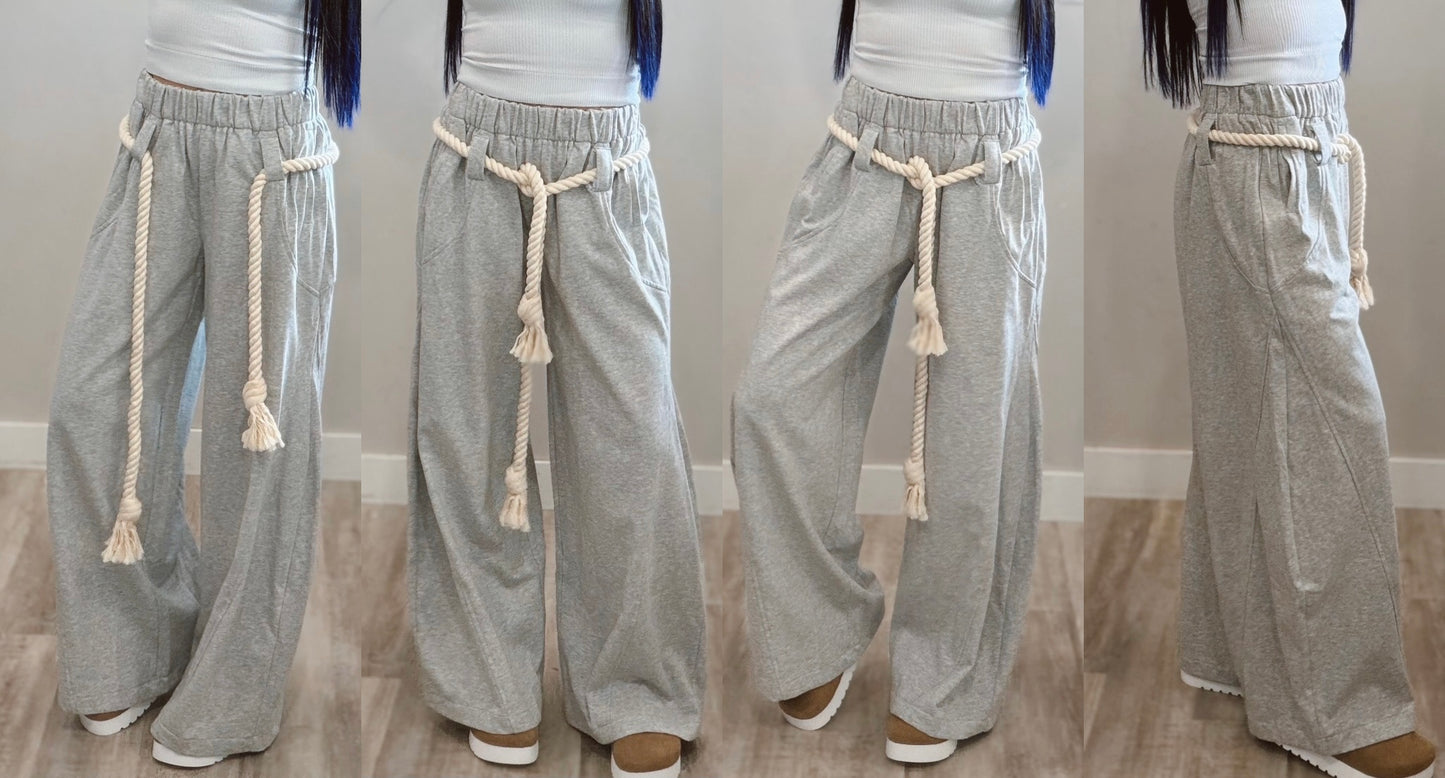 Rope Tie Barrel Sweatpants