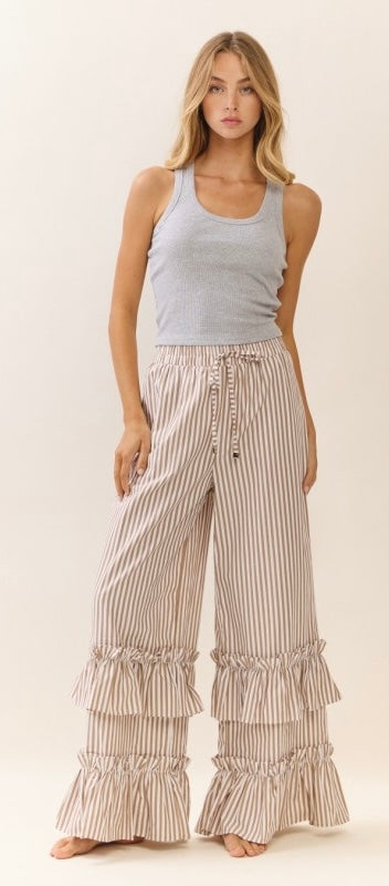 Tiered Ruffle Maxi Pants