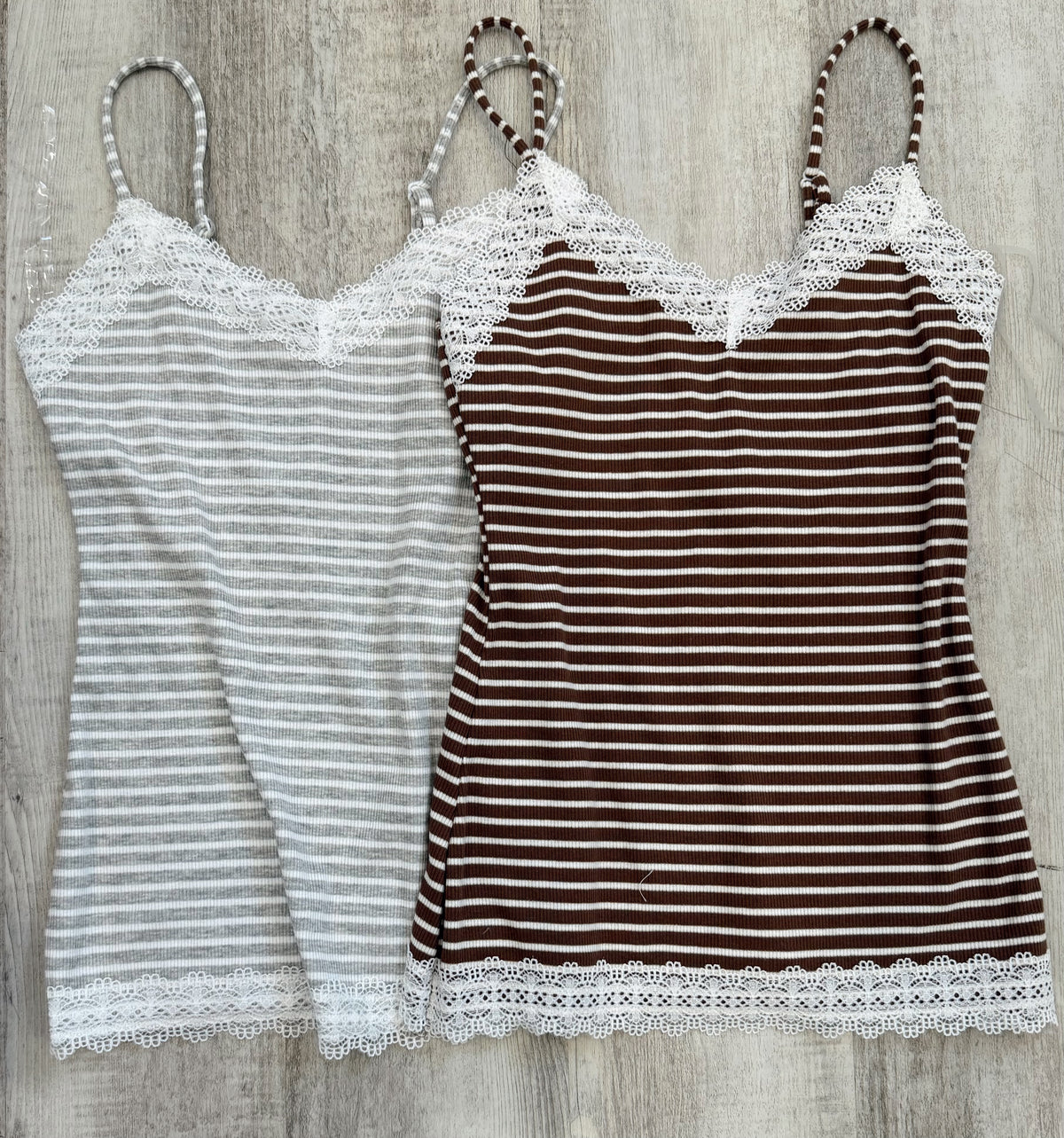 Simple Ribbed Striped Cami
