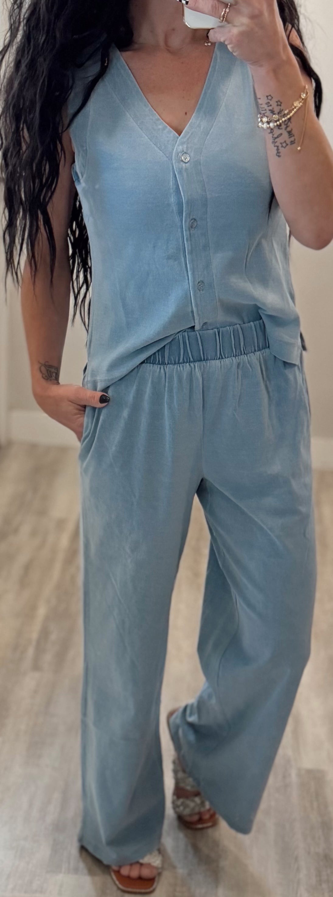 Vest Top and Wide Pant Set