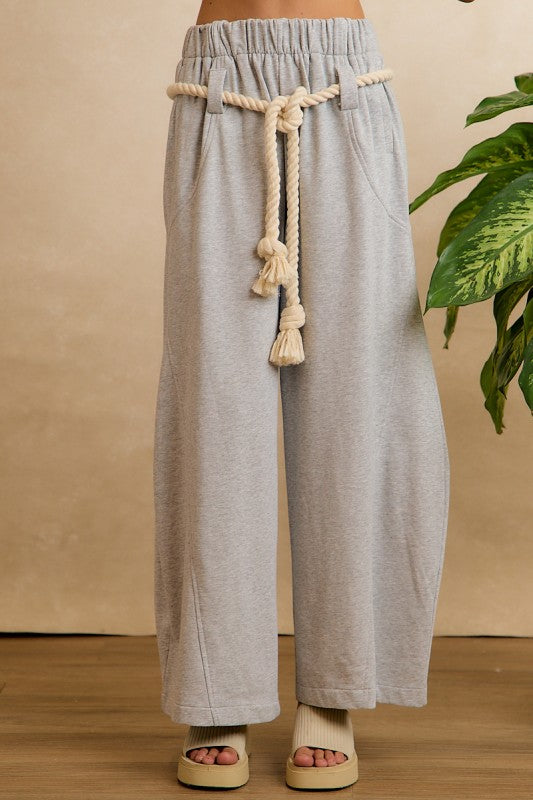 Rope Tie Barrel Sweatpants