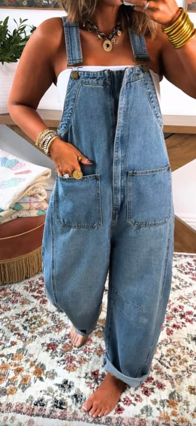 Western Barrel Leg Overalls