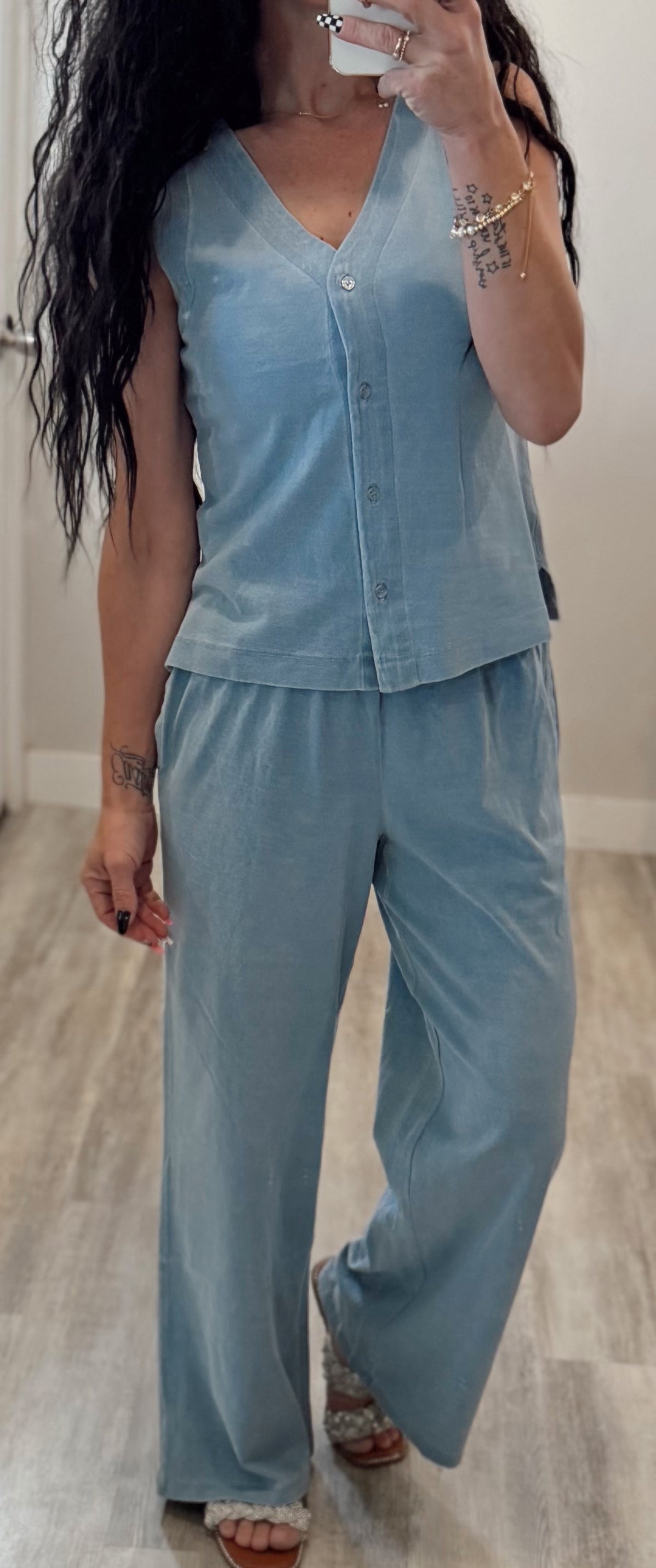 Vest Top and Wide Pant Set