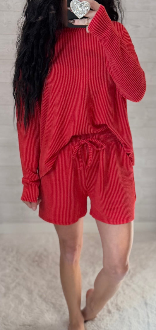 Ribbed Long Sleeve Sets