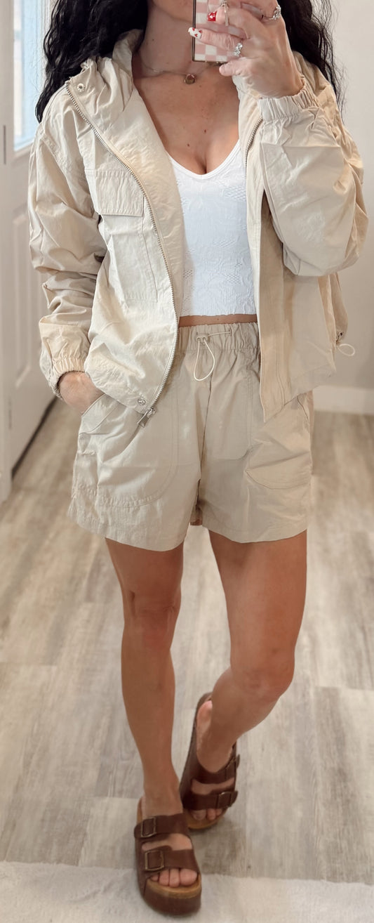 Windbreaker Shorts Set