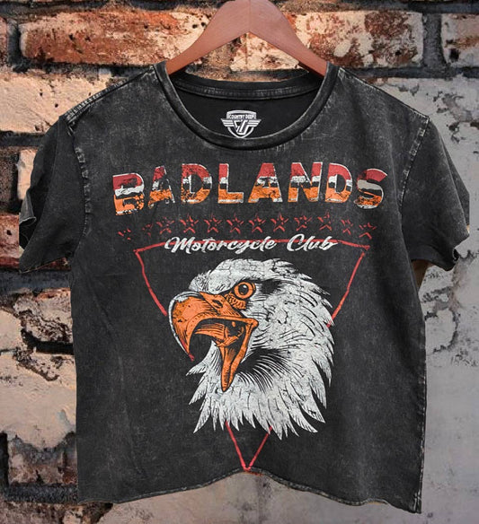 BadLands Motorcycle Club regular Acid wash T-shirt