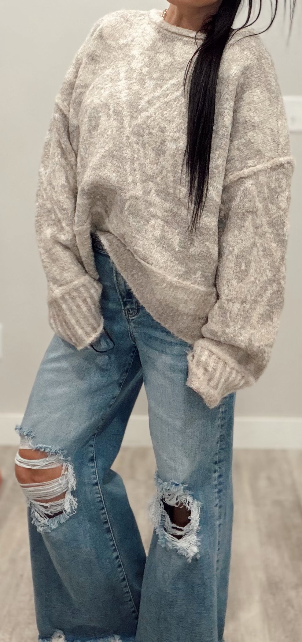 Heather Knit Sweater