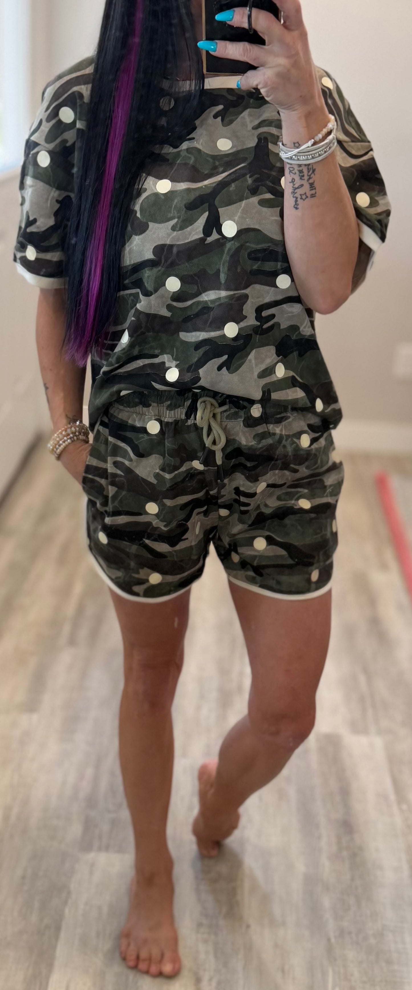 Camo Polka Dot Set