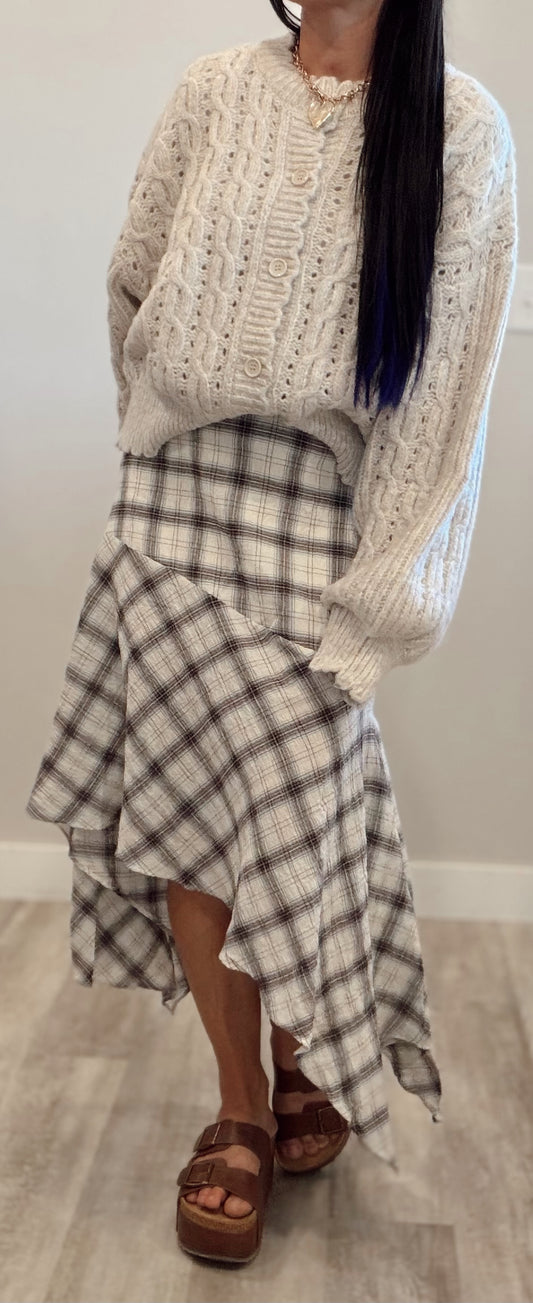 Plaid Hanky Hem skirt