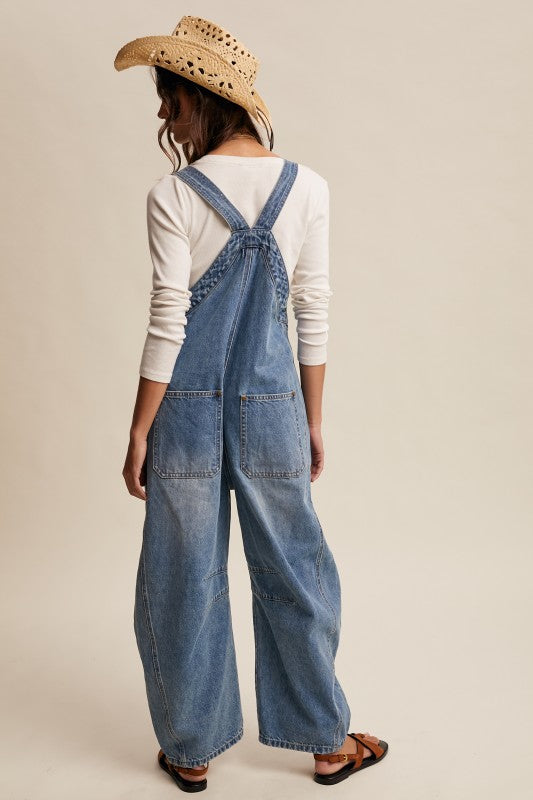Western Barrel Leg Overalls