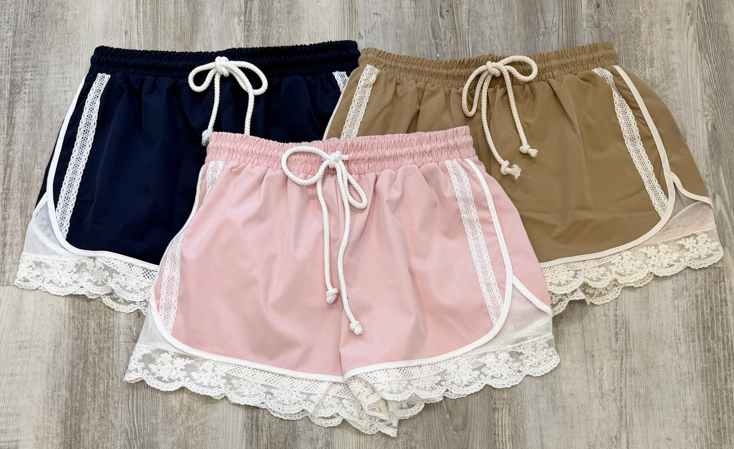 Lace Trim Active Shorts