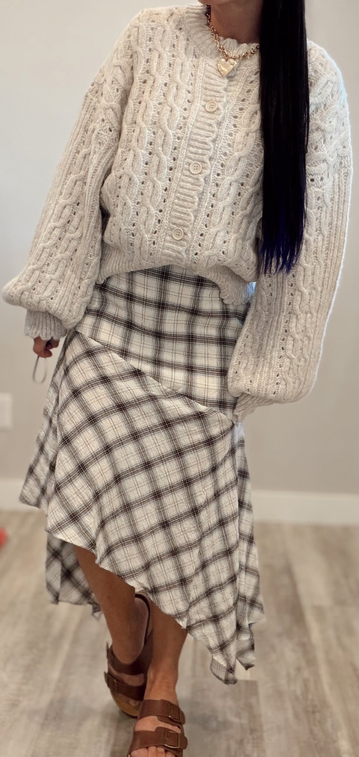 Plaid Hanky Hem skirt