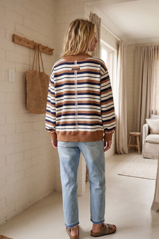Oversized Striped Sweatshirt