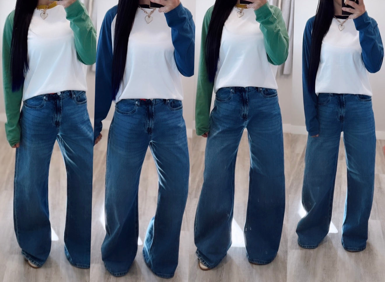 Classic Wide Leg Denim Jeans