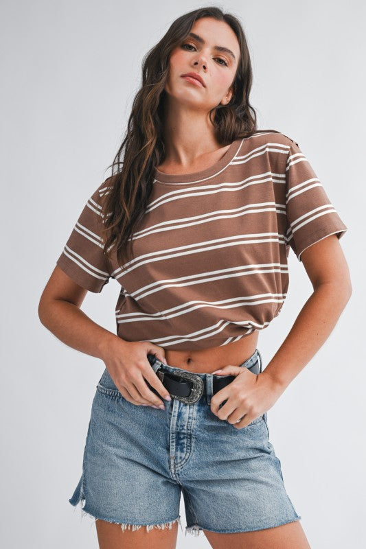 Striped Crewneck Tees
