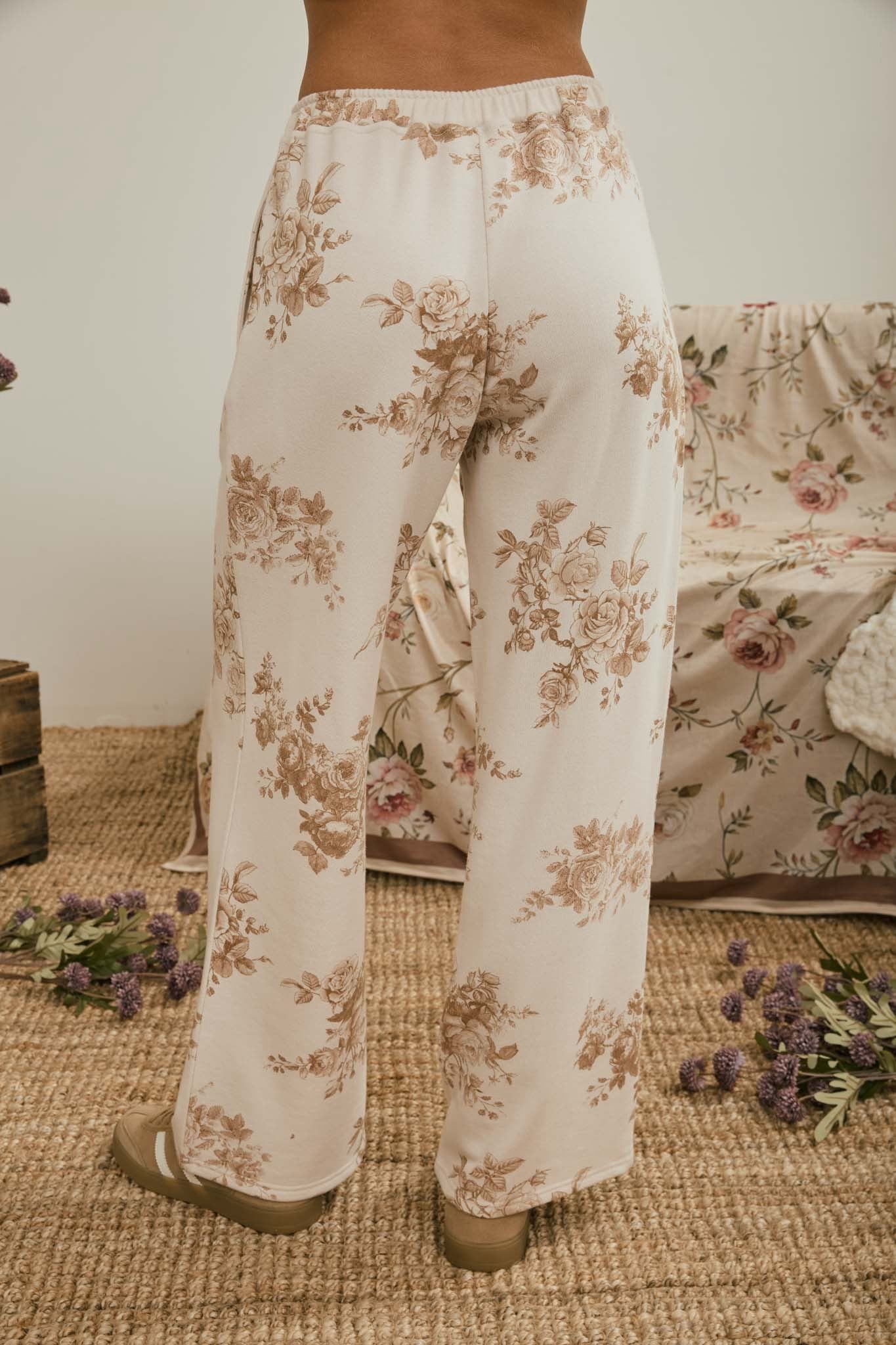 Floral Toile Knit Set