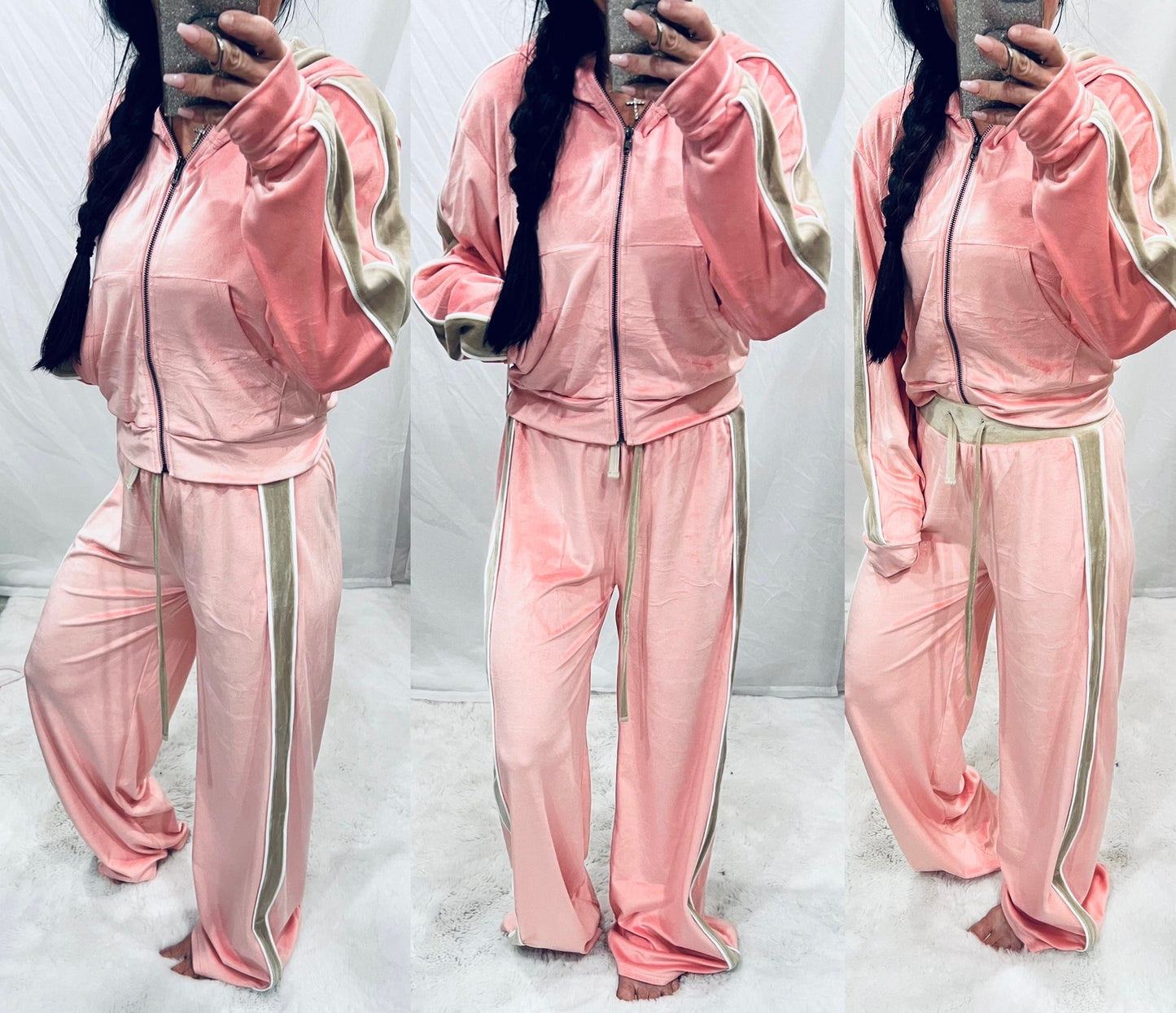 Velour Tracksuit Set