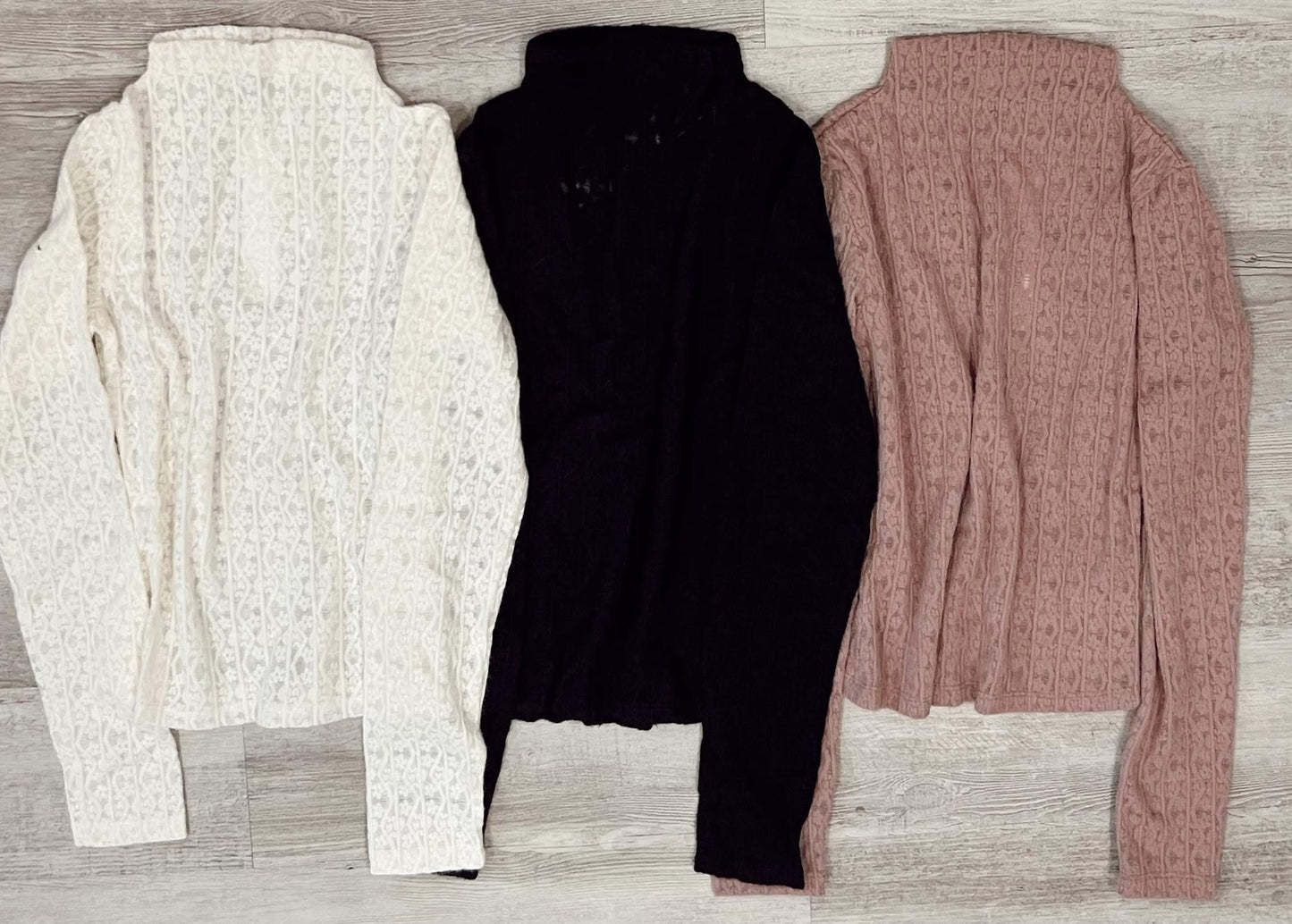 Jacquard Mock Long sleeve Knit