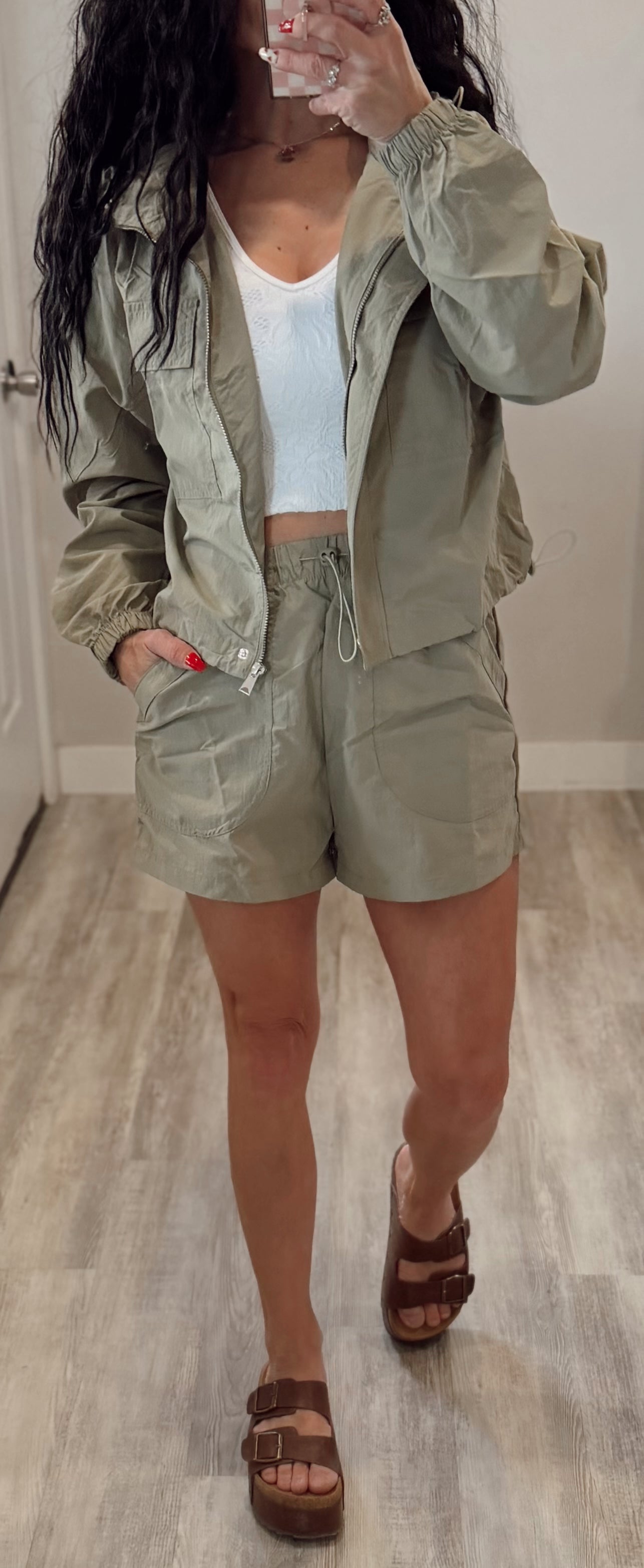 Windbreaker Shorts Set