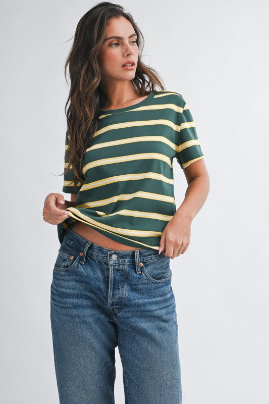 Striped Crewneck Tees