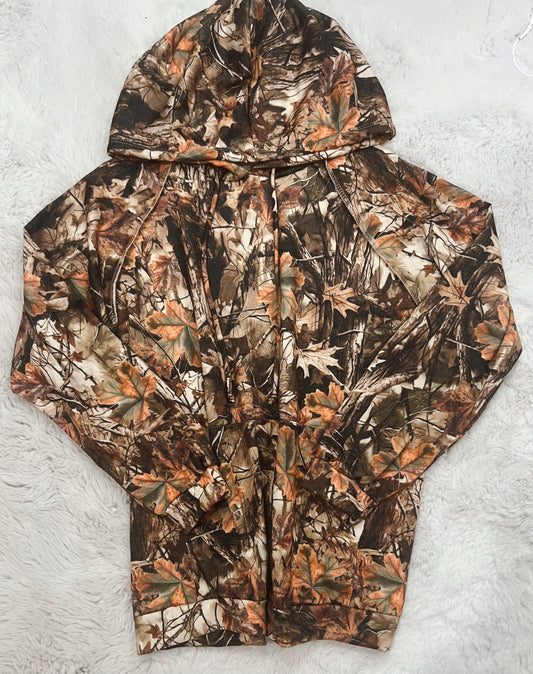 Camo Hoodie Pullover Top