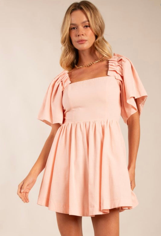 Peach Fuzz Mini Dress